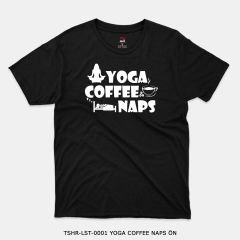 351mil T-Shirt TSHR-LST-0001 YOGA COFFEE NAPS