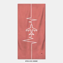 351mil Plaj Havlusu BTW-VHC-0008 AIRPLANE HEARTBEAT