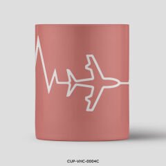 351mil Mug CUP-VHC-0004 AIRPLANE HEARTBEAT