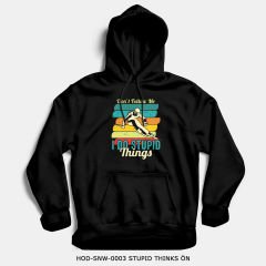 351mil Hoodie HOD-SNW-0003 STUPID THINKS
