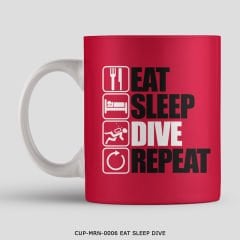 351mil Mug CUP-MRN-0006 EAT SLEEP DIVE