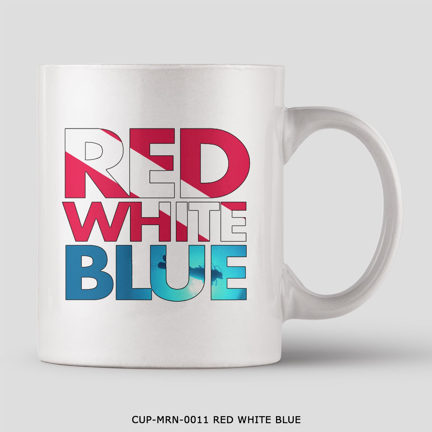 351mil Mug CUP-MRN-0011 RED WHITE BLUE