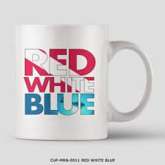 351mil Mug CUP-MRN-0011 RED WHITE BLUE