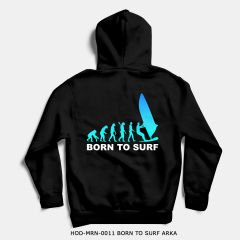 351mil Hoodie HOD-MRN-0011 BORN TO SURF
