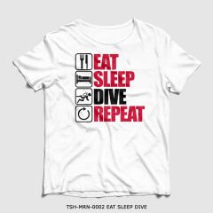 351mil T-Shirt TSH-MRN-0002 EAT SLEEP DIVE