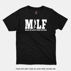 351mil T-Shirt TSHR-FNY-0007 MAN IN LOVE FREE DIVING