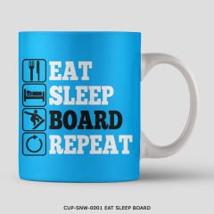 351mil Mug CUP-SNW-0001 EAT SLEEP BOARD