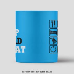 351mil Mug CUP-SNW-0001 EAT SLEEP BOARD