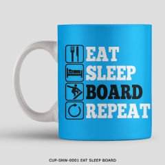 351mil Mug CUP-SNW-0001 EAT SLEEP BOARD