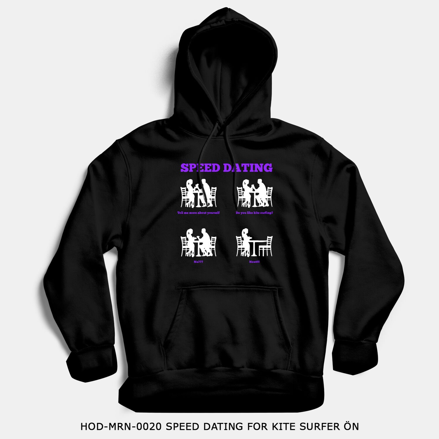 351mil Hoodie HOD-MRN-0020 SPEED DATING FOR KITE SURFER