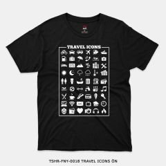 351mil T-Shirt TSHR-FNY-0018 TRAVEL ICONS