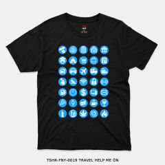 351mil T-Shirt TSHR-FNY-0019 TRAVEL HELP ME