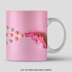 351mil Mug CUP-LST-0008 GUNS AND FLOWERS