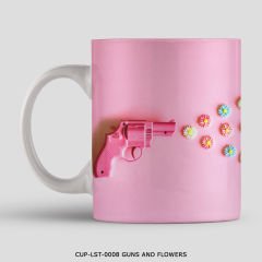 351mil Mug CUP-LST-0008 GUNS AND FLOWERS