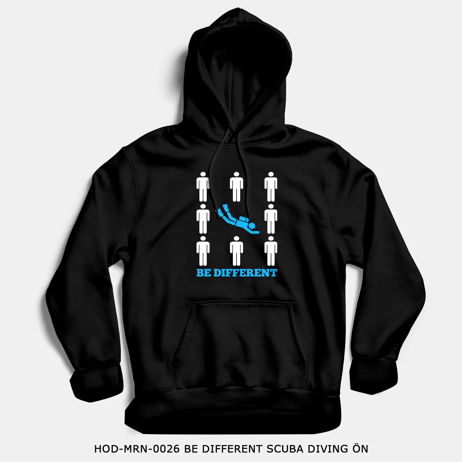 351mil Hoodie HOD-MRN-0026 BE DIFFERENT SCUBA DIVING