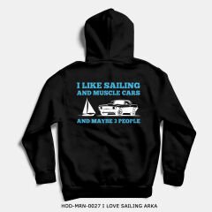 351mil Hoodie HOD-MRN-0027 I LOVE SAILING