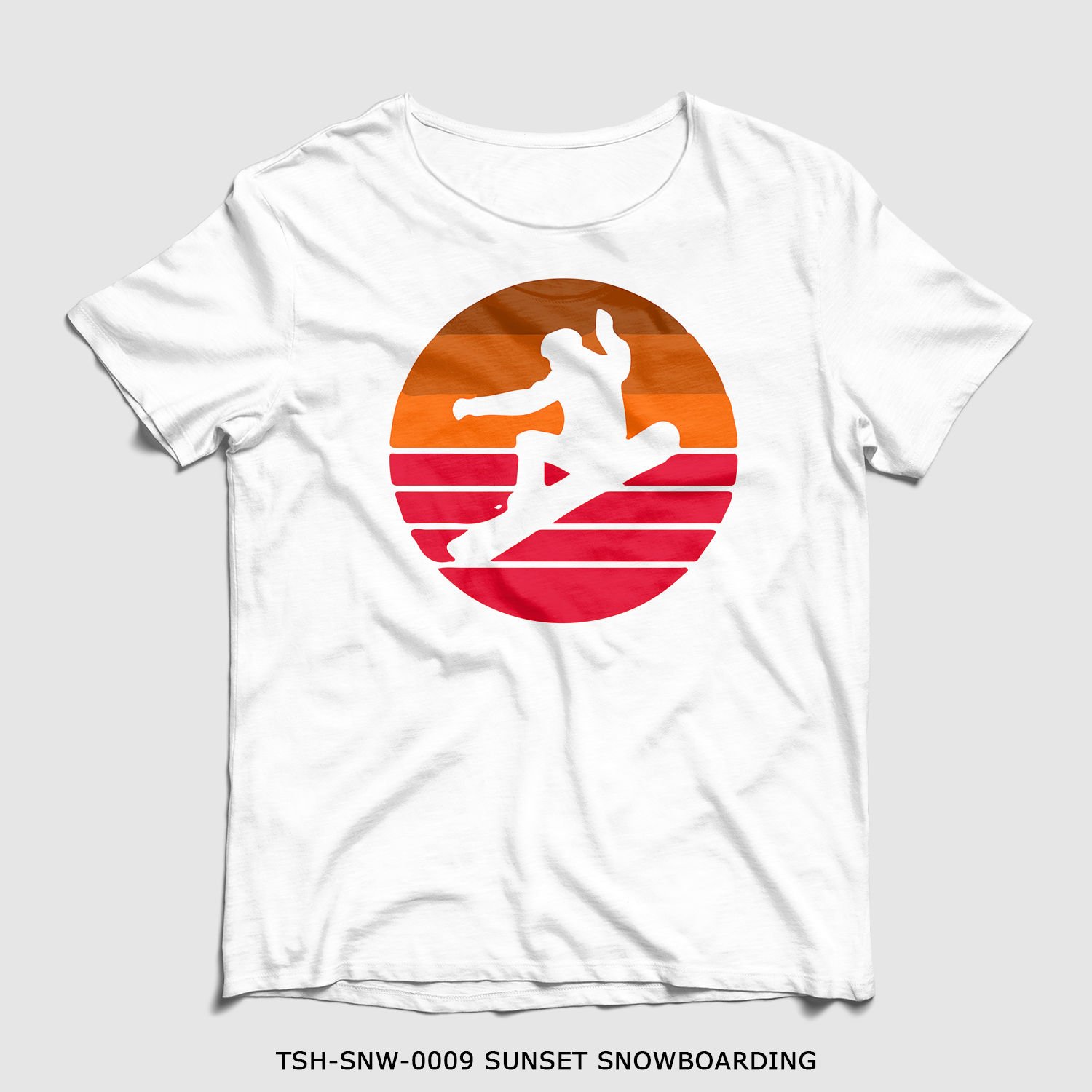 351mil T-Shirt TSH-SNW-0009 SUNSET SNOWBOARDING