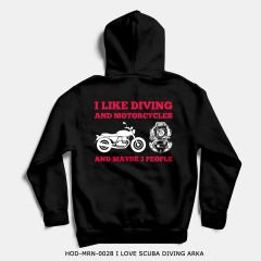 351mil Hoodie HOD-MRN-0028 I LOVE SCUBA DIVING