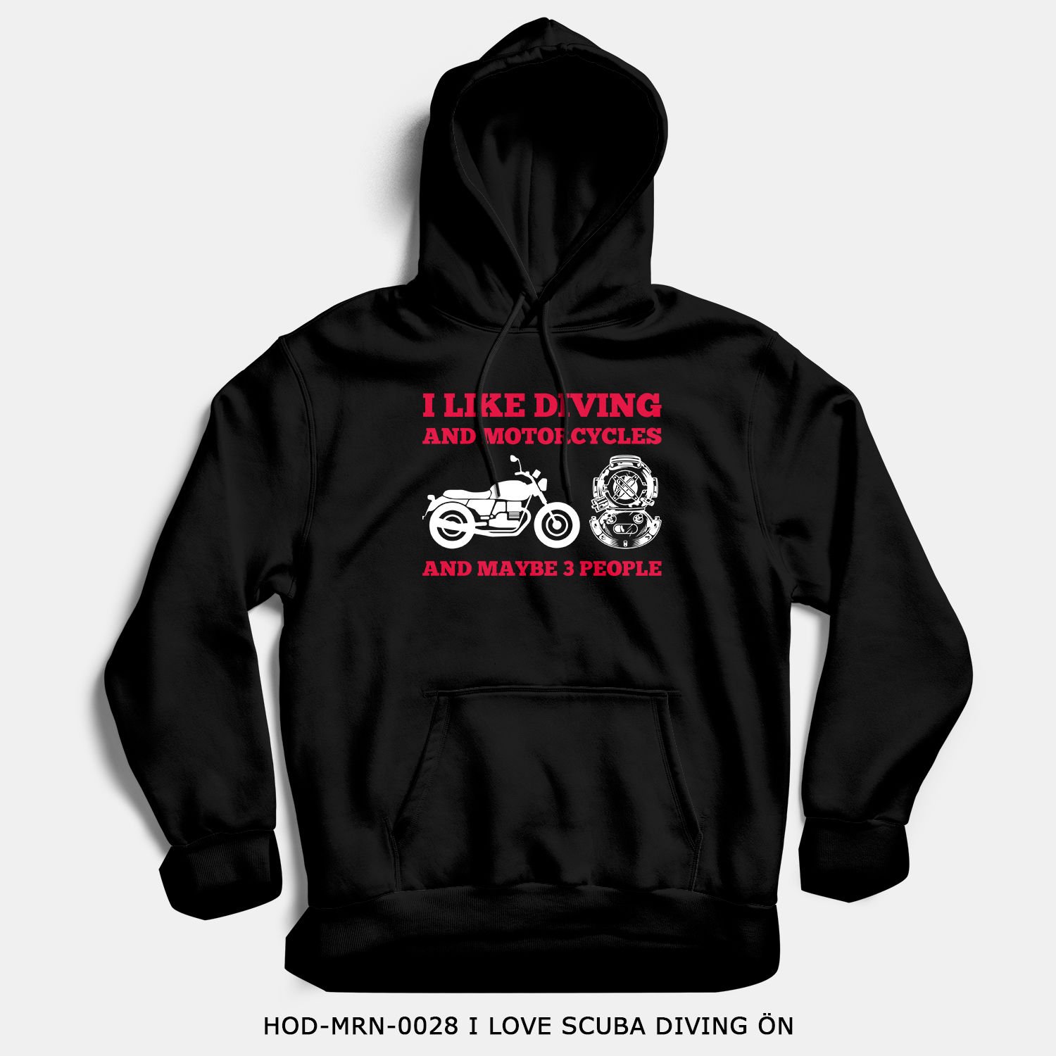 351mil Hoodie HOD-MRN-0028 I LOVE SCUBA DIVING
