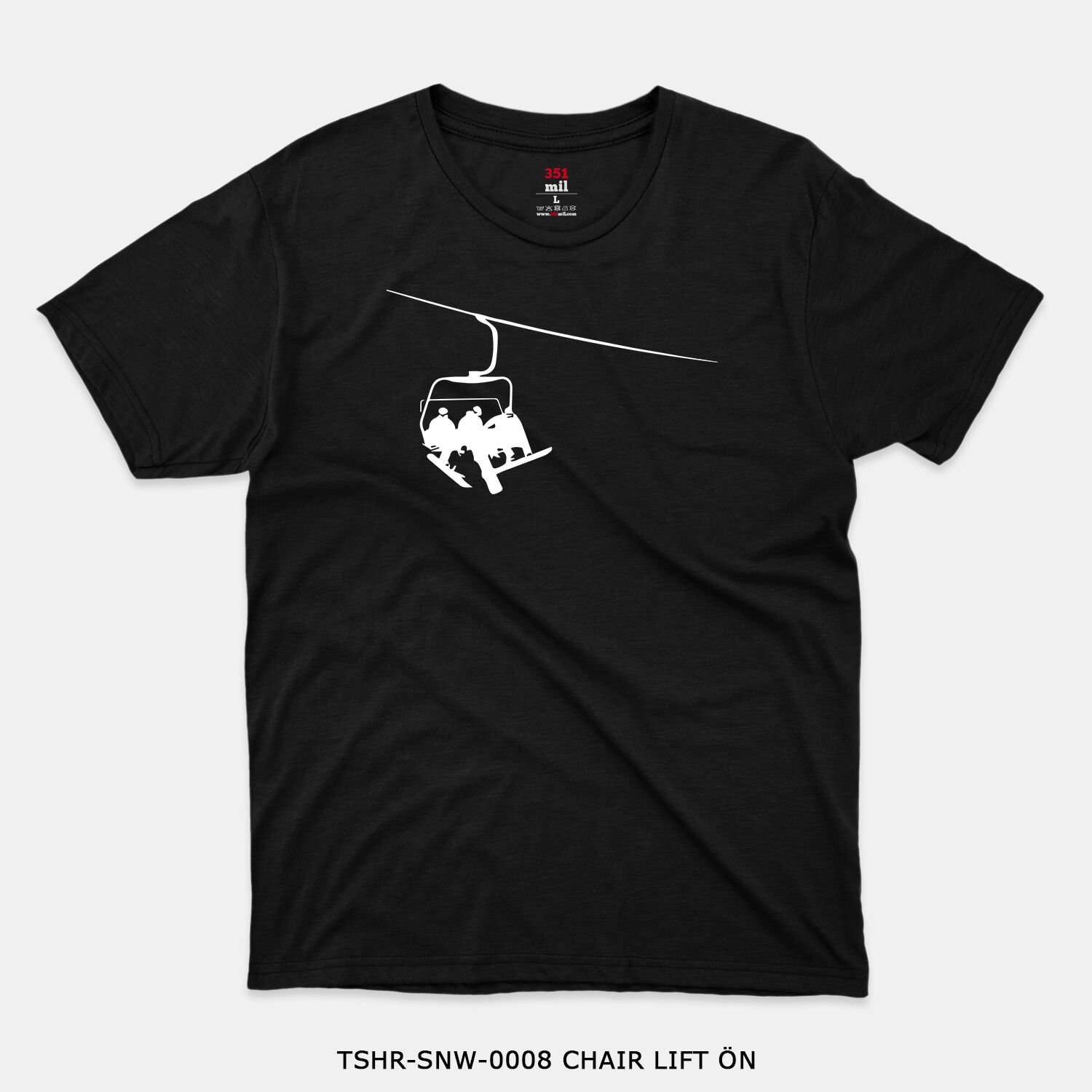 351mil T-Shirt TSHR-SNW-0008 CHAIR LIFT