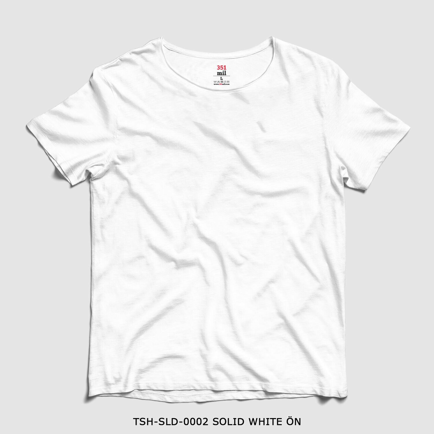 351mil T-Shirt TSH-SLD-0002 SOLID WHITE