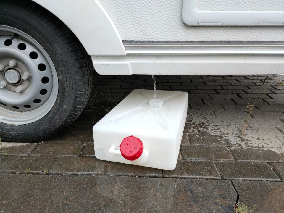 Karavan Atık (Gri) Su Bidonu (20 Litre) Süper Slim
