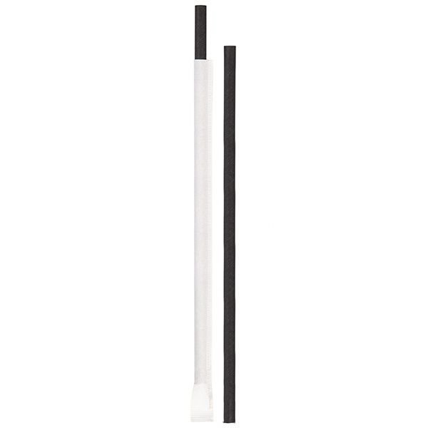 8 x 24 Siyah Frozen Kağıt Pipet Kağıt Sargılı