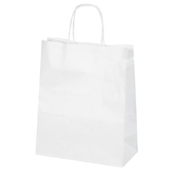 Beyaz Kraft Çanta Orta Boy 25x12x31 cm