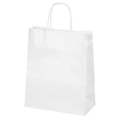 Beyaz Kraft Çanta Orta Boy 25x12x31 cm