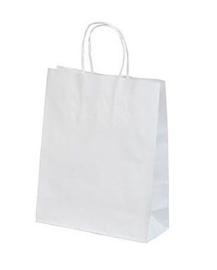 Beyaz Kraft Çanta Mini Boy 18x8x24 cm