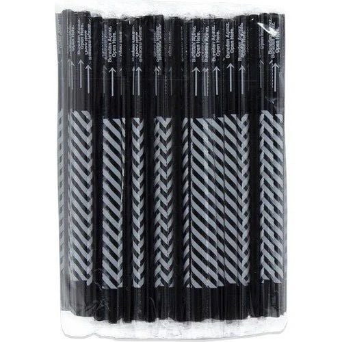 Jelatinli Körüksüz Plastik Pipet-Siyah