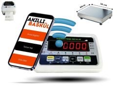 Barkod Yazıcılı Akıllı Baskül (Etiketli) 40×50 Tabla