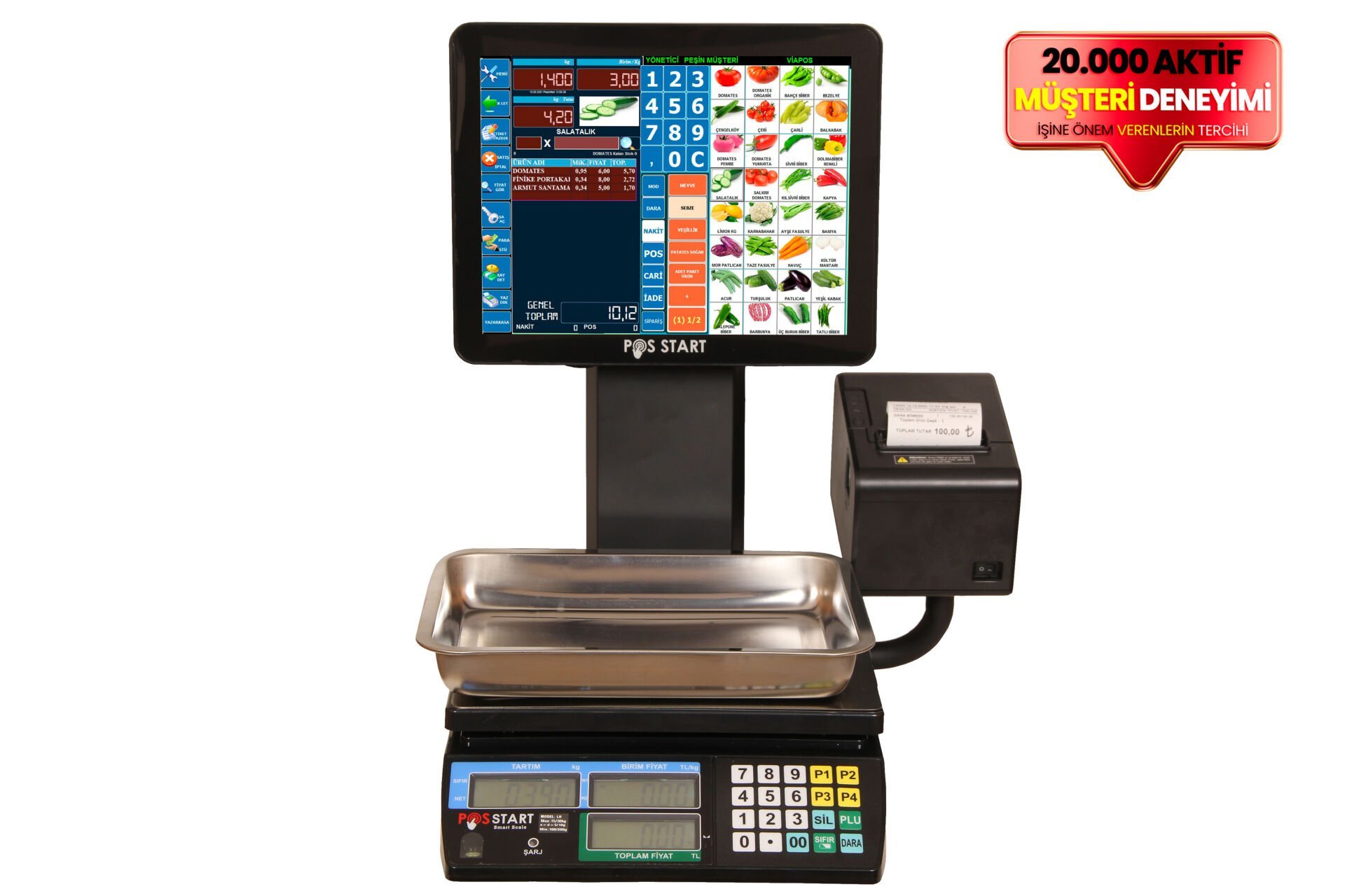 Pos Terazi | Manav Barkod Sistemi | Ekonomik Set