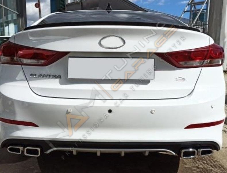 HYUNDAİ ELANTRA 2016-2019 IÇIN UYUMLU 4 EGZOZ SILVER DIFÜZÖR