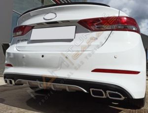 HYUNDAİ ELANTRA 2016-2019 IÇIN UYUMLU 4 EGZOZ SILVER DIFÜZÖR