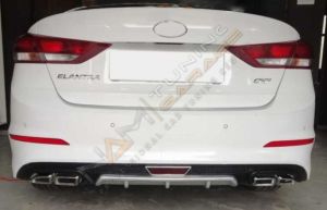 HYUNDA ELANTRA 2016-2019 IÇIN UYUMLU 4 EGZOZ SILVER DIFÜZÖR REFLEKTÖRLÜ