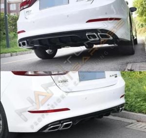 HYUNDAİ ELANTRA 2016-2019 IÇIN UYUMLU 4 EGZOZ PIANO BLACK DIFÜZÖR