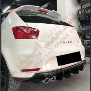 Seat İbiza 2012-2018 Difüzör Çift Çıkış Egzoz Uçlu Parlak Siyah