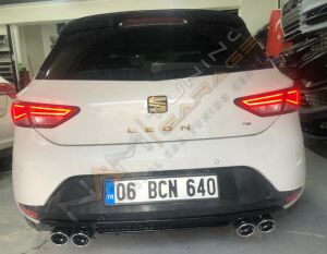 Seat Leon mk3 Çift Çıkış Difüzör Egzoz Uçlu İthal 2013-2018