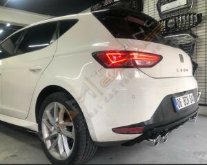 Seat Leon mk3 Çift Çıkış Difüzör Egzoz Uçlu İthal 2013-2018