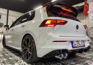 Golf 8 R Difüzör Parlak Siyah - 4 EGZOZ (Life,Style,Impression Paket için)