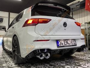 Golf 8 R Difüzör Parlak Siyah - 4 EGZOZ (Life,Style,Impression Paket için)