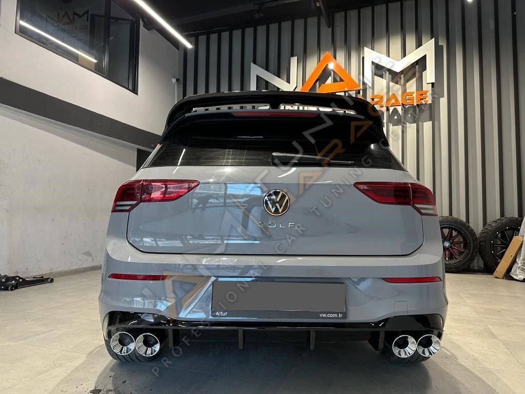 Golf 8 R Difüzör Parlak Siyah - 4 EGZOZ (Life,Style,Impression Paket için)