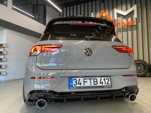 Golf 8 GTİ Difüzör Parlak Siyah ÇIFT EGZOZ (Life,Style,Impression Paket için)