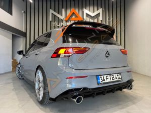 Golf 8 GTİ Difüzör Parlak Siyah ÇIFT EGZOZ (Life,Style,Impression Paket için)