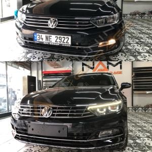 PASSAT B8 2015-2018 B8,5 IÇIN UYUMLU GÖRÜNÜMLÜ LED FAR (DOUBLE U)