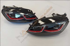 Golf 7 Mk7 J Led Far GTI Kırmızı 2012-2017 arası uyumlu