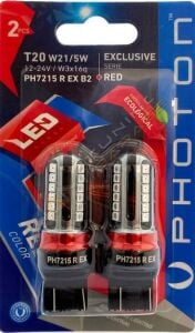 Photon T20 W21-5W Kırmızı T20 Blister