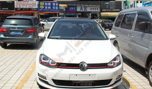 GOLF 7 MK7 2012-2018 IÇIN UYUMLU U LED FAR GTI KIRMIZI