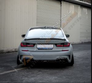 BMW 3 SERISI G20 IÇIN UYUMLU DRAGON LED STOP - KIRMIZI-füme